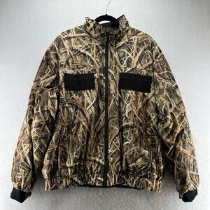 Red Head Jacket Mens XL Mossy Oak Camo Reversible Bomber Full Zip Hunting Brown
